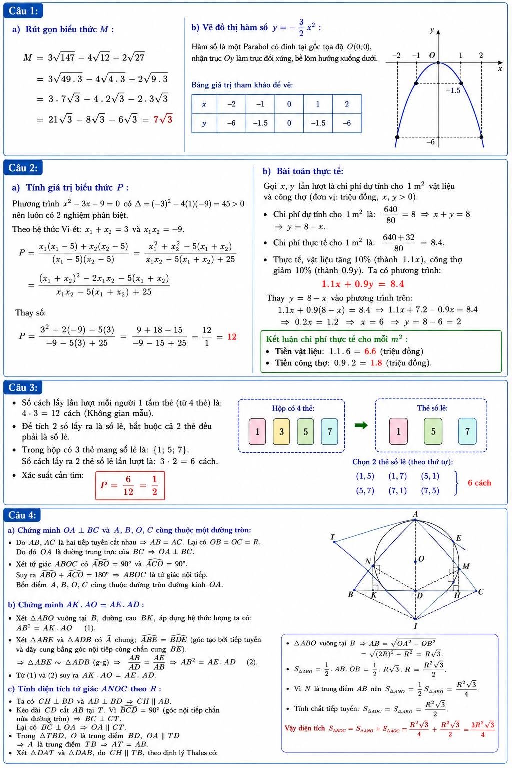 Đáp án môn Toán lớp 10 Cần Thơ 2026 – trang 2