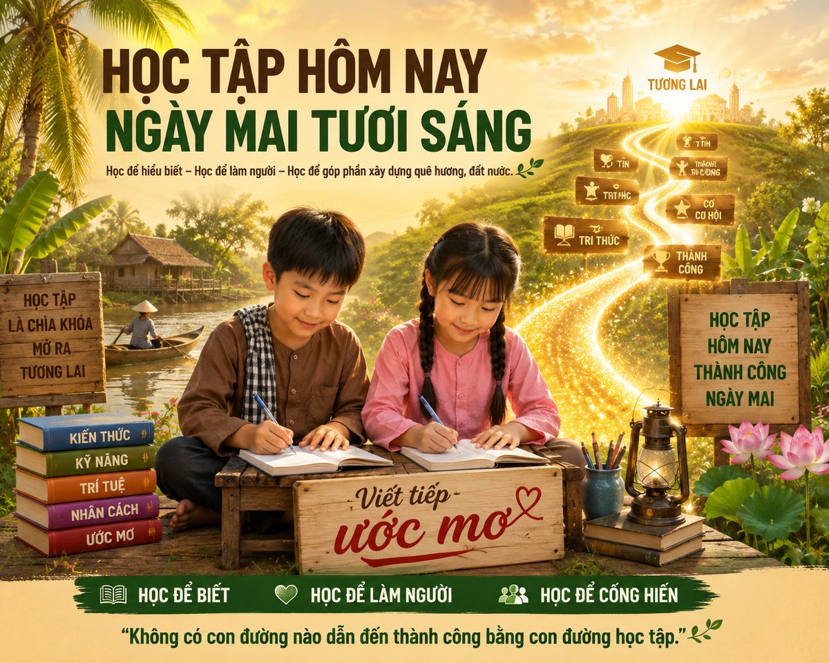 Hai học sinh Cần Thơ đang học bài — Gia Sư Cần Thơ uy tín, chất lượng